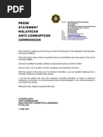 LATHEEFA KOYA'S FIRST PRESS STATEMENT AFTER BENING APPOINTED MACC CHIEF COMMISSIONER ON JUNE 7, 2019