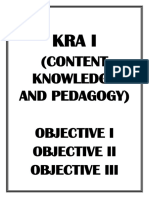 (Content Knowledge and Pedagogy) : Kra I