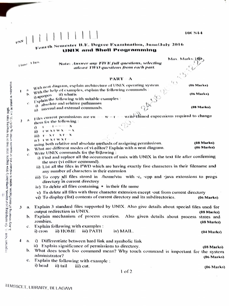 UNIX Operating System Overview | PDF | Areas Of Computer Science | Unix ...