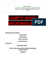Compte Rendu Microbiologie