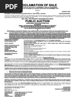 Proclamation of Sale: Public Auction