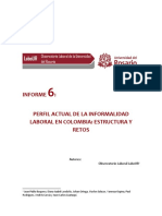 Reporte Labour Informalidad Mayo 2018 Perfil Actual de La Informalidad Laboral en Colombia Estructura y Retos