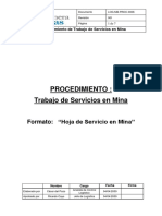 LOG-MB-PROC-0006 Procedimiento de Trabajo Servicios en Mina