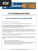 Life Balance Method - Pre Training Action Book