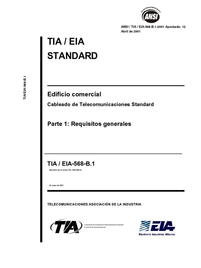 Tia Eia 568 B.1.en - Es | PDF | Tecnología de medios | Tecnología digital