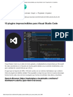 10 Plugins Imprescindibles Para Visual Studio Code. Programación en Castellano