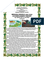 BRIGADA ESKWELA 2019-2020 Accomplishment Report: By: Marcygel Q. Pilorin