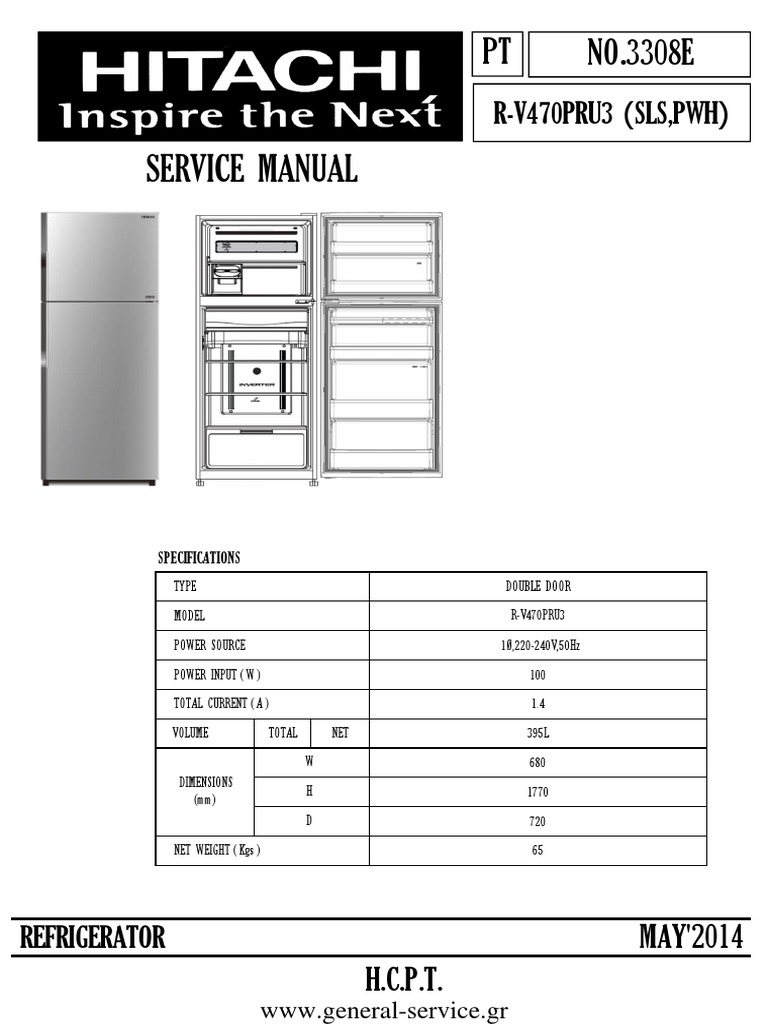 HITACHI REFRIGERATOR MANUAL