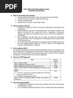 Public Utility Vehicle Modernization Program FAQs PDF