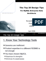 The Top 20 Design Tips: For Mysql Enterprise Data Architects