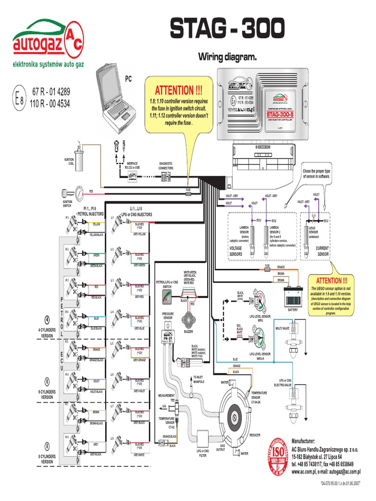 Stag 300-6 Wiring and Sensor Guide | PDF | Ignition System | Engines