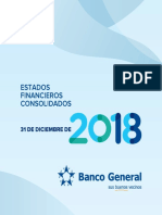 Banco General Estados Financieros 2018