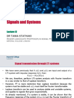 Signals Systems Lecture 12 FT Analysis Transmission