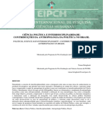 Ciência Política e Interdisciplinaridade: Contribuições Da Antropologia Da Política No Brasil