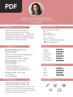 Fresher Teacher Resume
