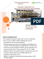 Project Report On Edible Oil Packaging Machinery: Indian Institute of Packaging, Kolkata