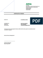 Certificate of Origin ASCO1.