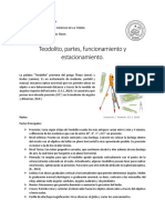 Teodolito, Partes, Funcionamiento y Estacionamiento.