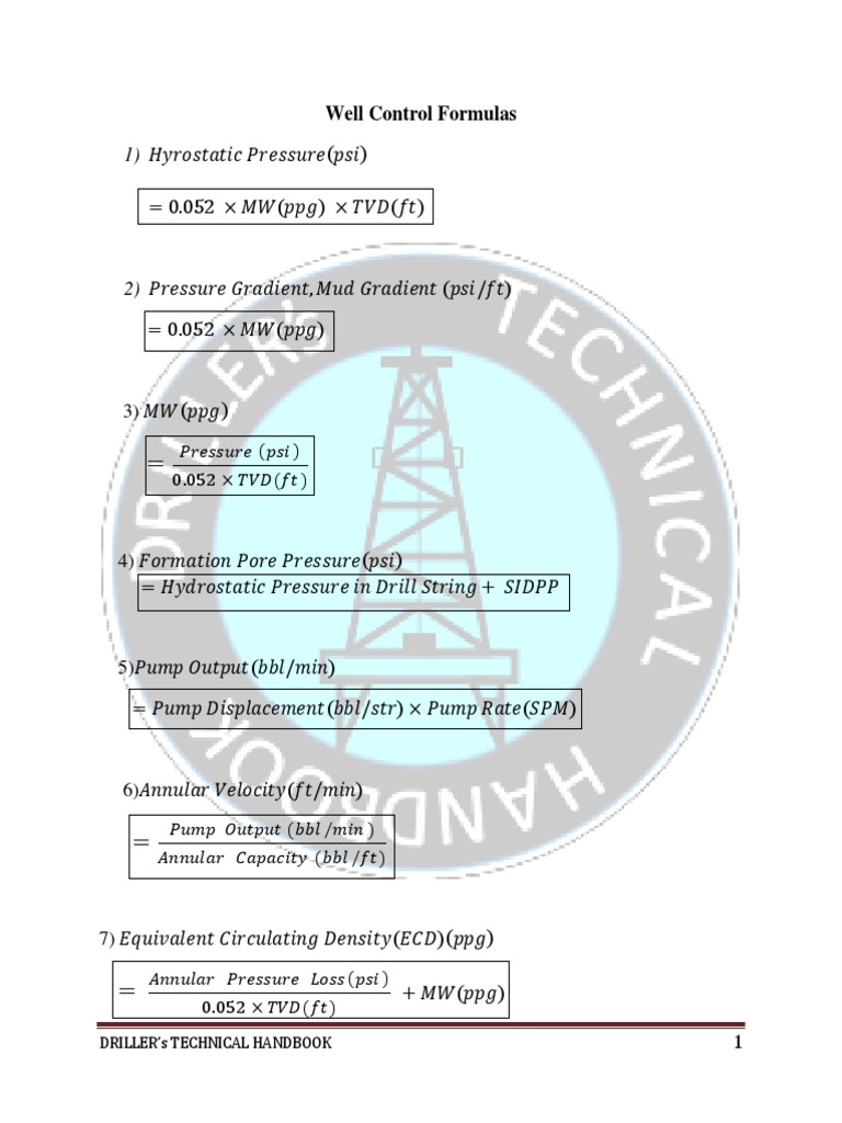 Well Control Mechanisem | PDF | Chemical Engineering | Gases