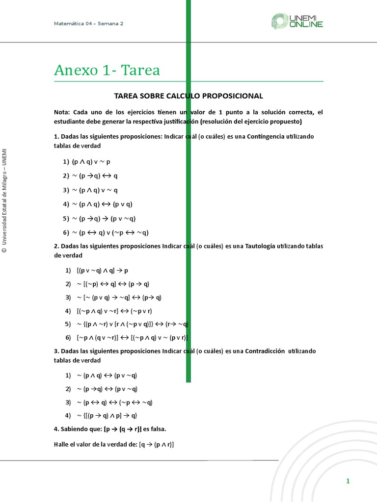 Anexo 1 Tarea Proposicion Logica Matematica