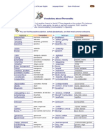 Adjectives of Personality