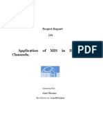 Application of MIS in Distribution Channels.: Project Report ON