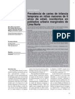 Prevalencia de Caries de Infancia Temprana en Nino PDF