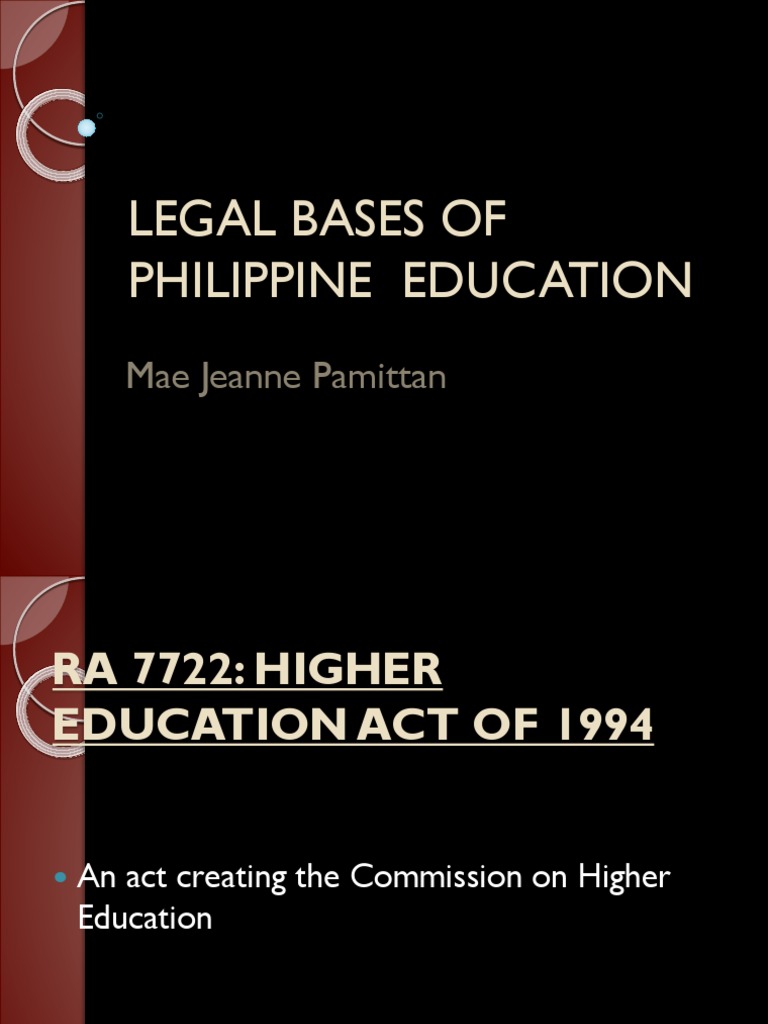 Legal Foundations of Philippine Education | PDF | Schools | Teachers