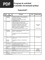 Program de Activitati