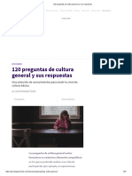 120 Preguntas de Cultura General y Sus Respuestas