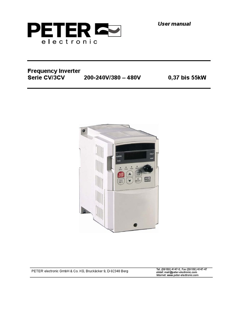 TECO 7300CV Inverter User Manual | PDF | Power Inverter | Power Supply