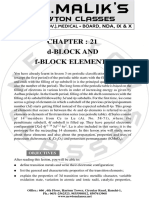 D-Block and f-Block Elements Properties
