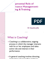 Developmental Role of Performance Management-Coaching & Training