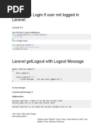 Redirect To Login If User Not Logged in Laravel