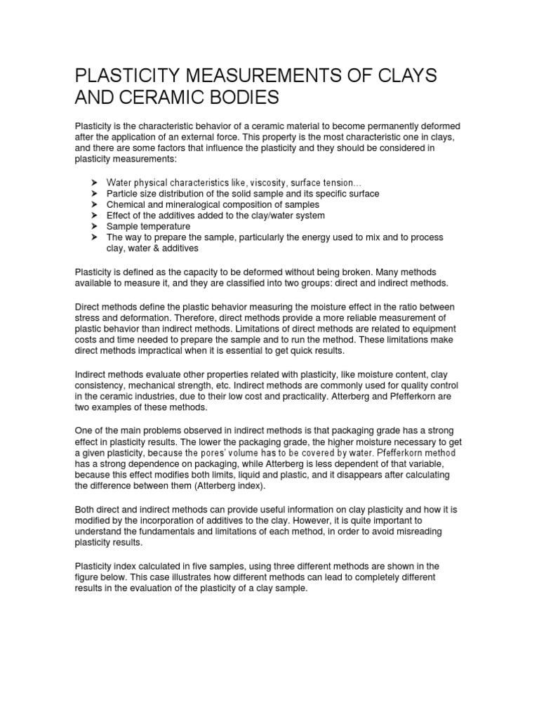 Understanding Clay Plasticity Measurements | PDF | Plasticity (Physics ...