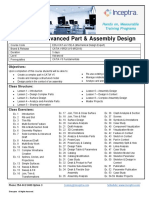 Inceptra Course Outline CATIA V5 Advanced Part Assembly Design