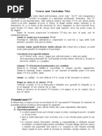 Crearea Unui Curriculum Vitae