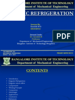 Magnetic Refrigeration: Bangalore Institute of Technology Department of Mechanical Engineering