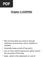 Chapter 5 LOOPING