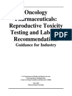 FDA Oncology Reproductive Toxicology Guidance