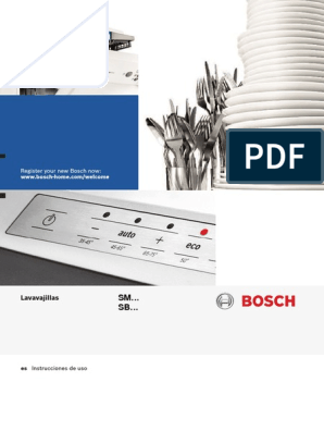 Lavavajillas Bosch SMS40E32EU 34 | PDF | |