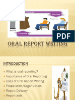 Oral Report Writing