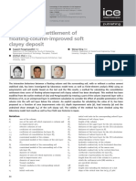 Consolidation Settlement of Floating-Column-Improved Soft Clayey Deposit