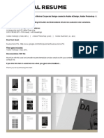 InDesign Minimal Resume 12pages Documentation