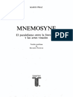 Praz Mario - Mnemosyne El Paralelismo Entre La Literatura Y Las Artes Visuales