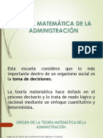 Teoria Matematica de La Administracion