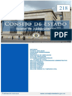 Boletín de Jurisprudencia - Consejo de Estado - No 218 (Mayo de 2019)