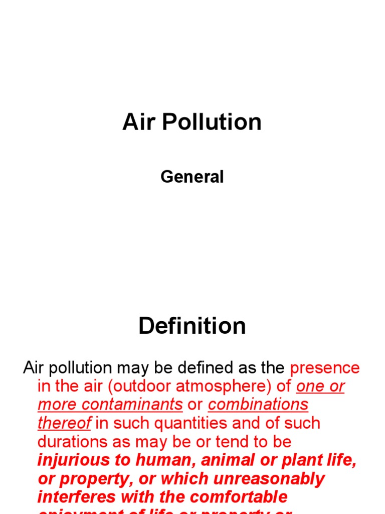 Air Pollution | PDF | Sulfur Dioxide | Particulates