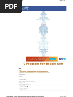 C Program For Bubble Sort