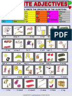 Look at The Chart and Write The Opposites of The Adjectives: - All Rights Reserved